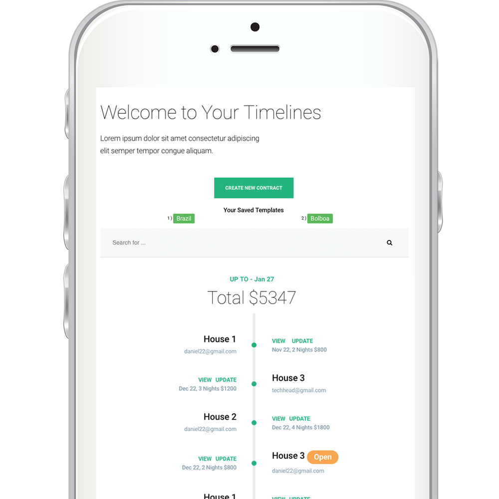 Vacation rental contract app